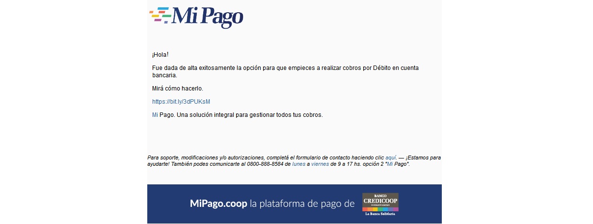 Débito Directo en Cuentas bancarias 6