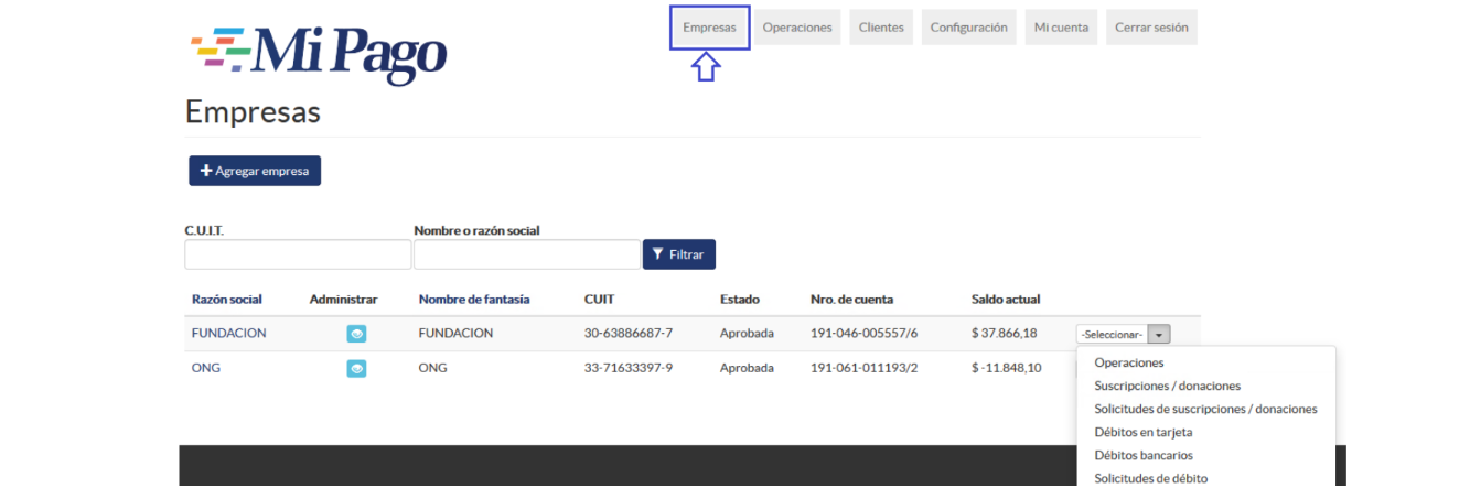 Administrar