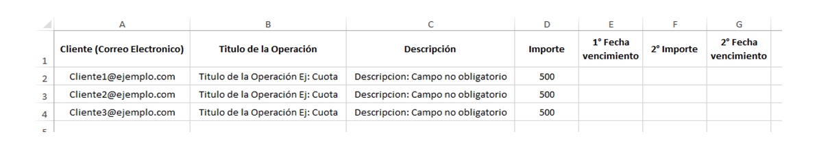 Modelo excel